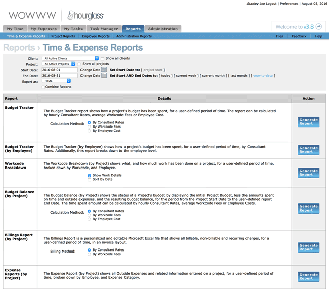 Rapport sur les heures facturables des consultants