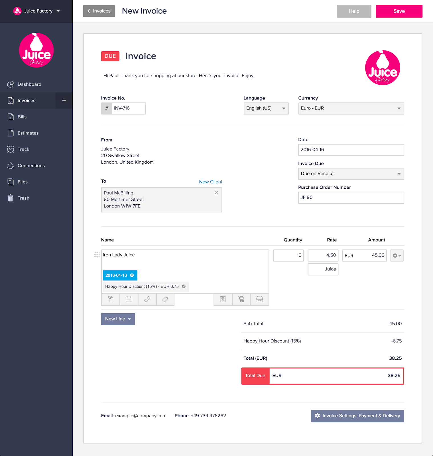 Invoicely cloud base invoicing