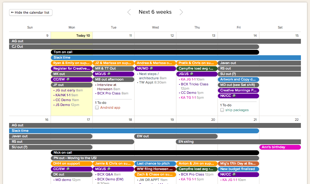Basecamp Calendars - Basecamp 2 Help