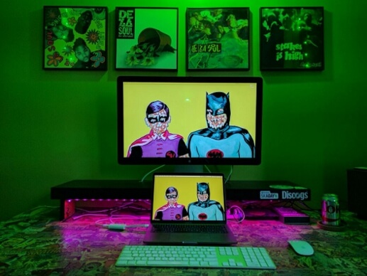 batman and robin theme workstation