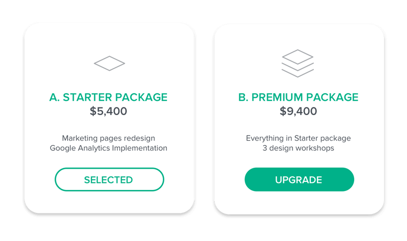 Proposez différentes options dans vos propositions de conception.