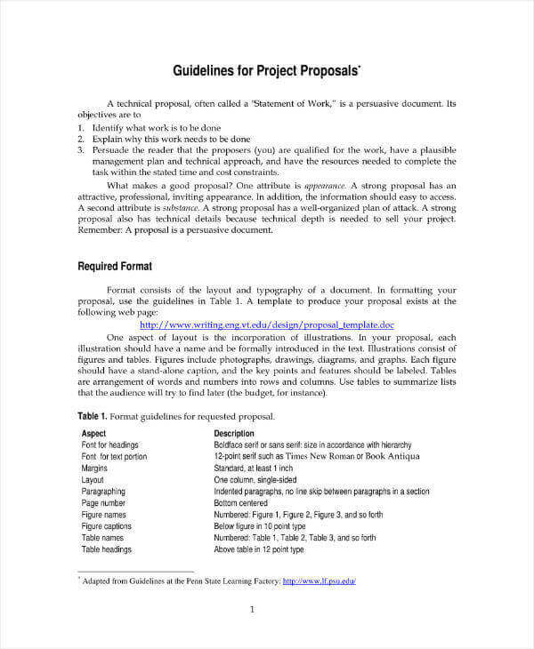 Modelo de proposta de projeto de engenharia