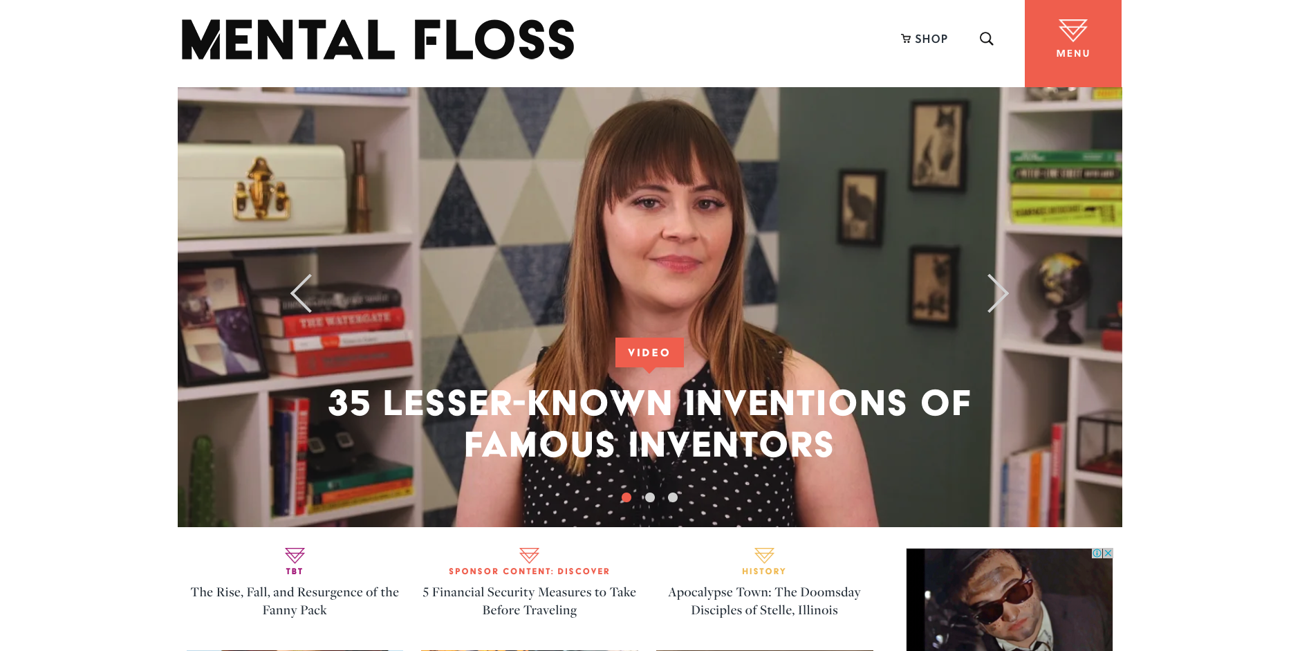 Mental Floss’ home page