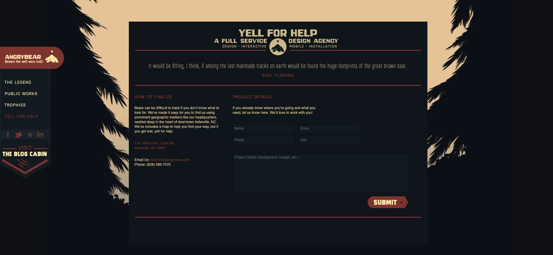 Angry Bear’s website contact form