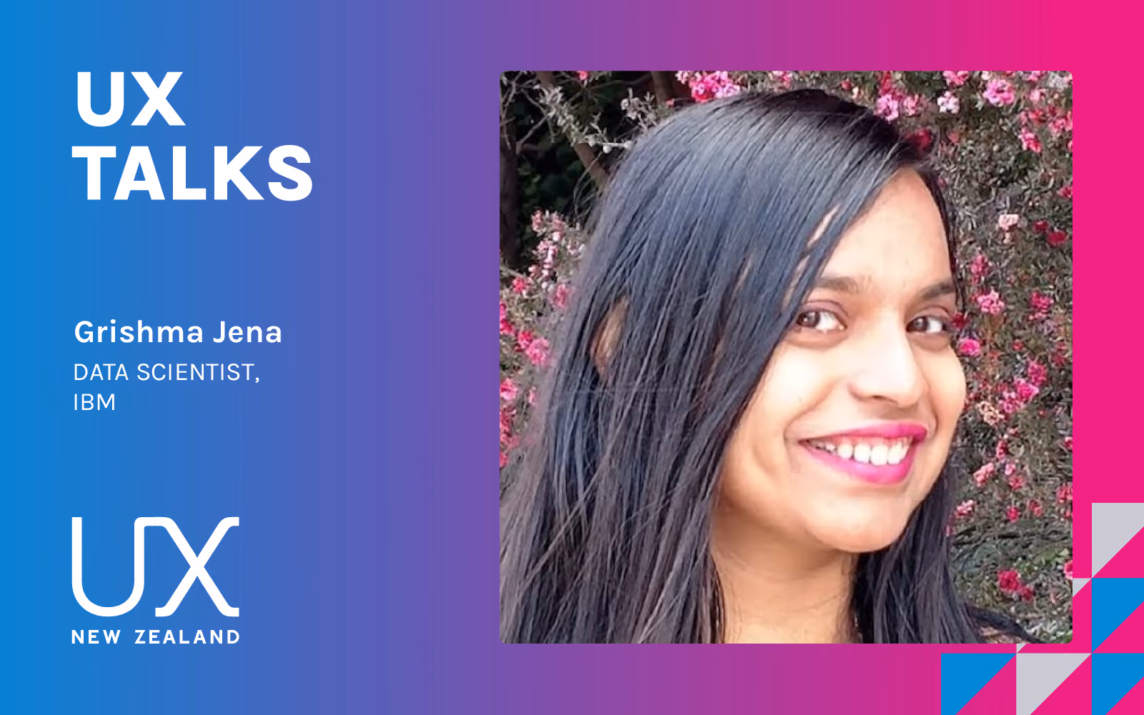 Header graphic for the article 'Grishma Jena: Why Data Science and UX Research should be...'