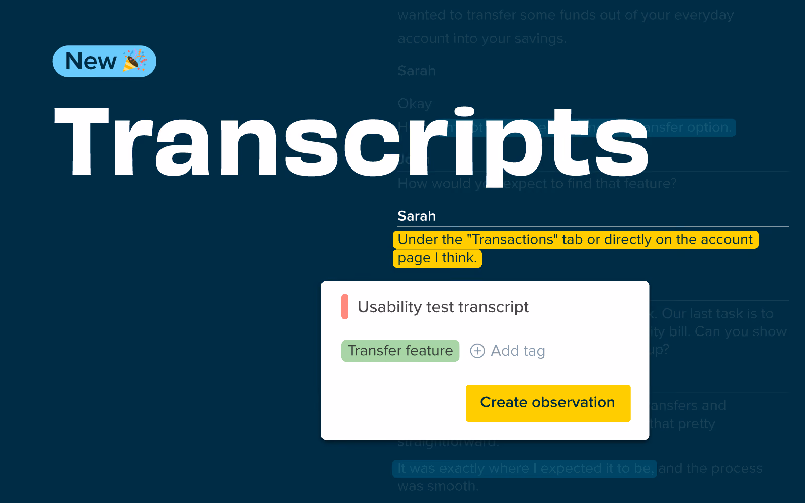 Header graphic for the article 'Accelerate insights with transcripts in Qualitative Insights'