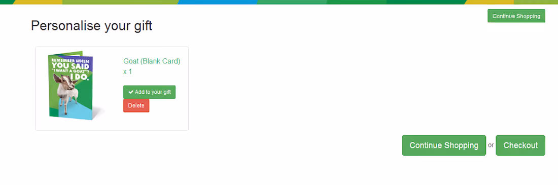 charity upsell at checkout
