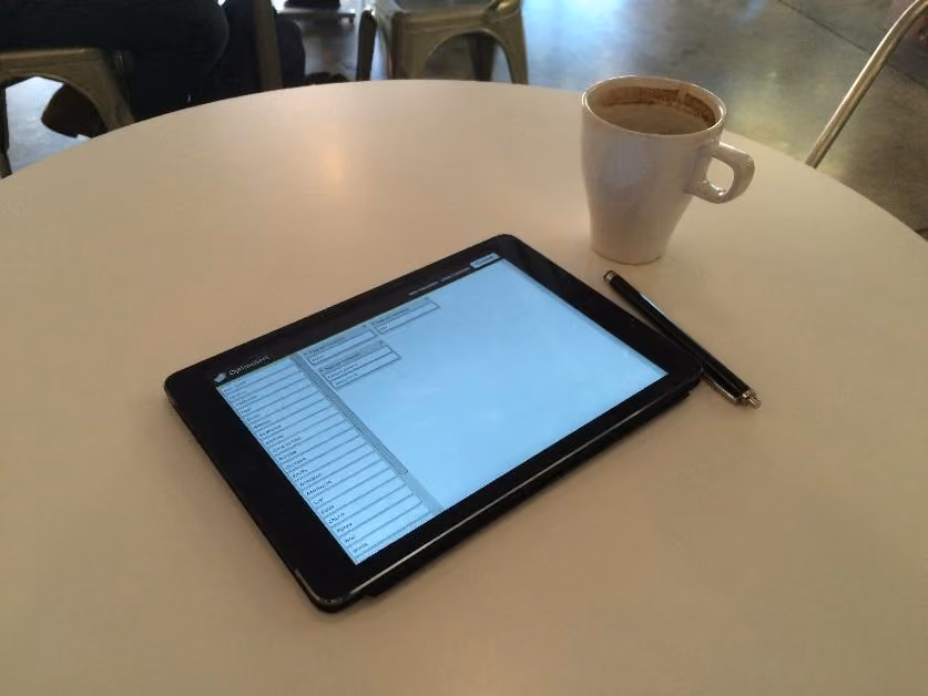 using a tablet to conduct a card sort