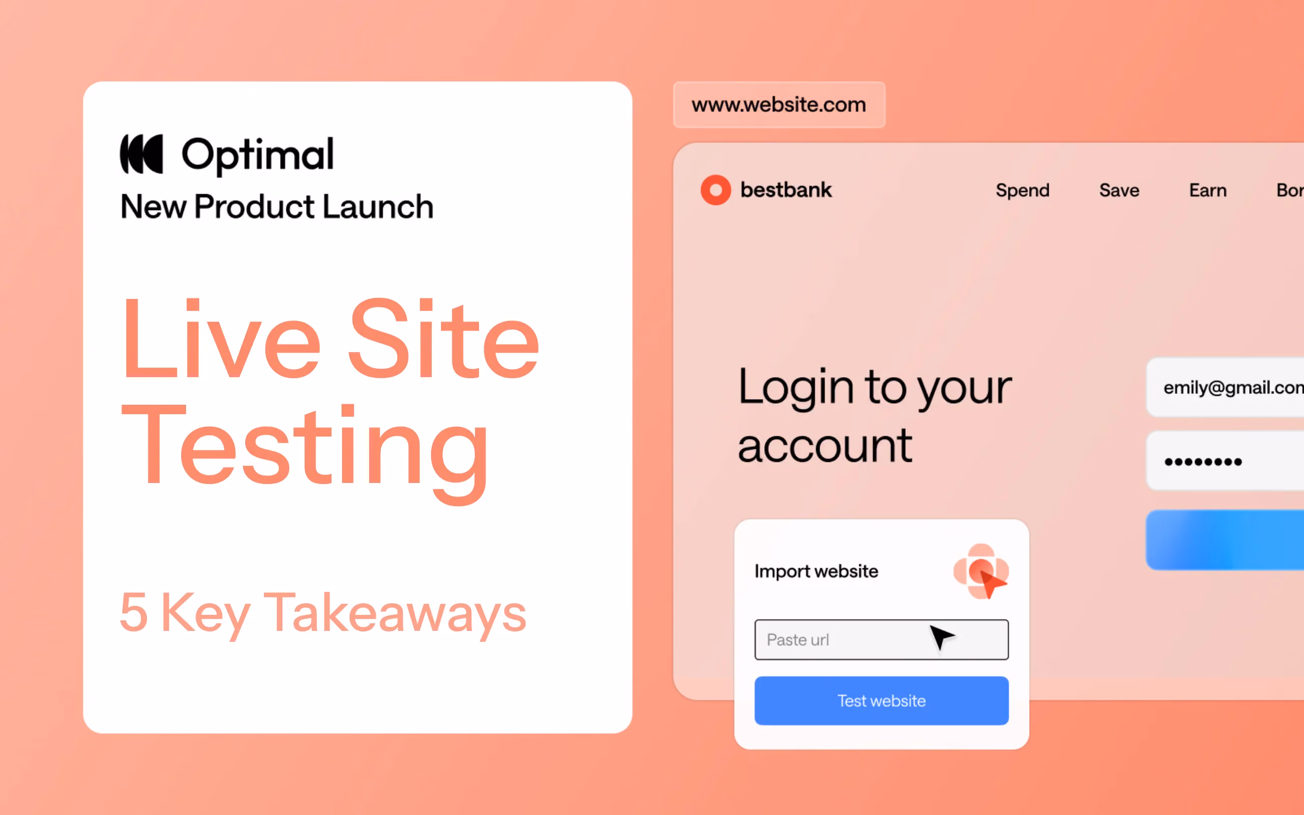 Header graphic for the article 'Live Site Testing Without Code: 5 Key Takeaways'