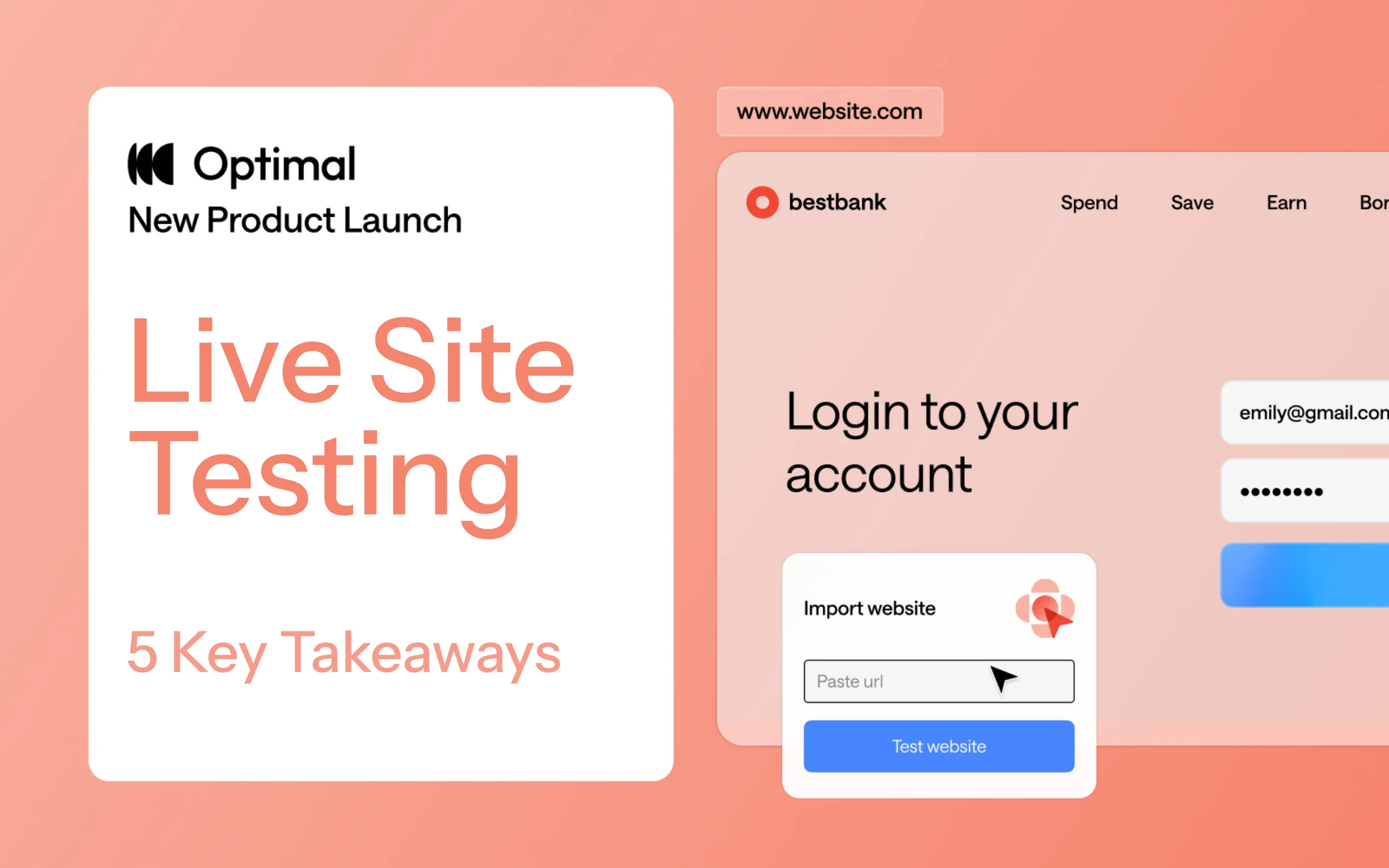 Header graphic for the article 'Live Site Testing Without Code: 5 Key Takeaways'
