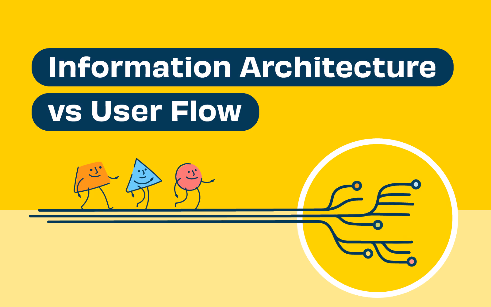 Header graphic for the article 'IA vs User Flow: Understanding the Differences and How...'