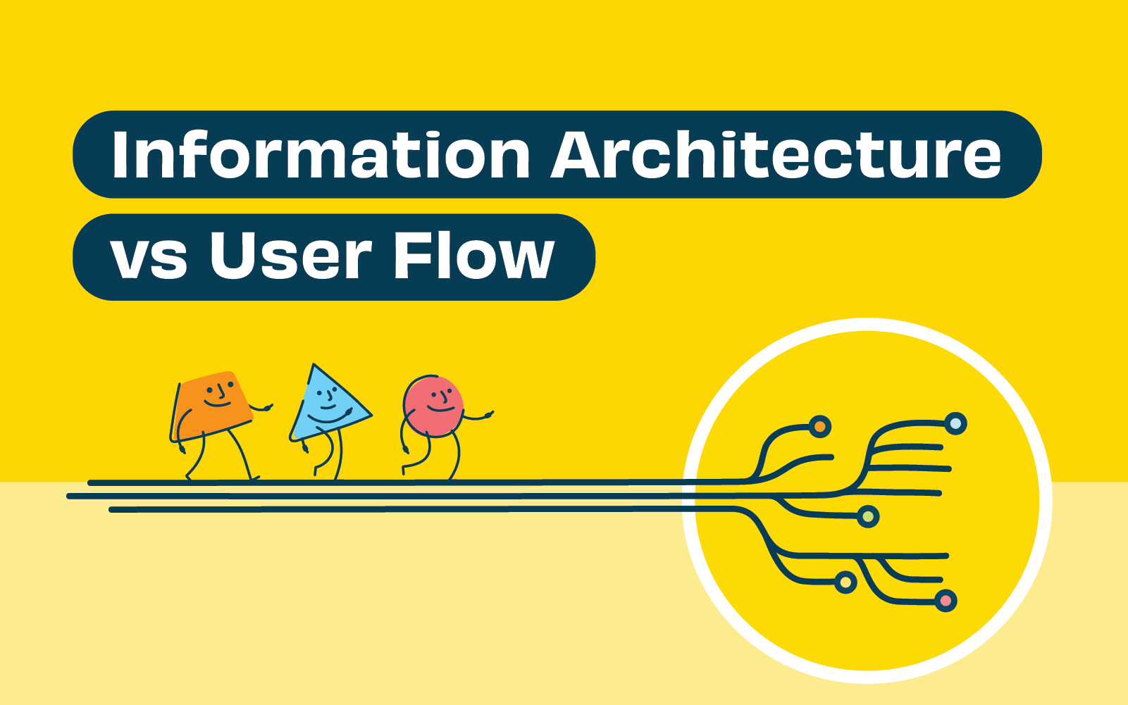 Header graphic for the article 'IA vs User Flow: Understanding the Differences and How...'