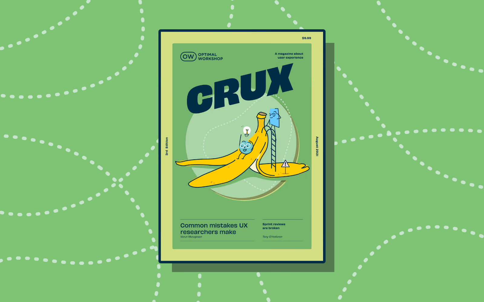 Header graphic for the article 'The third issue of your favorite UX magazine is here'
