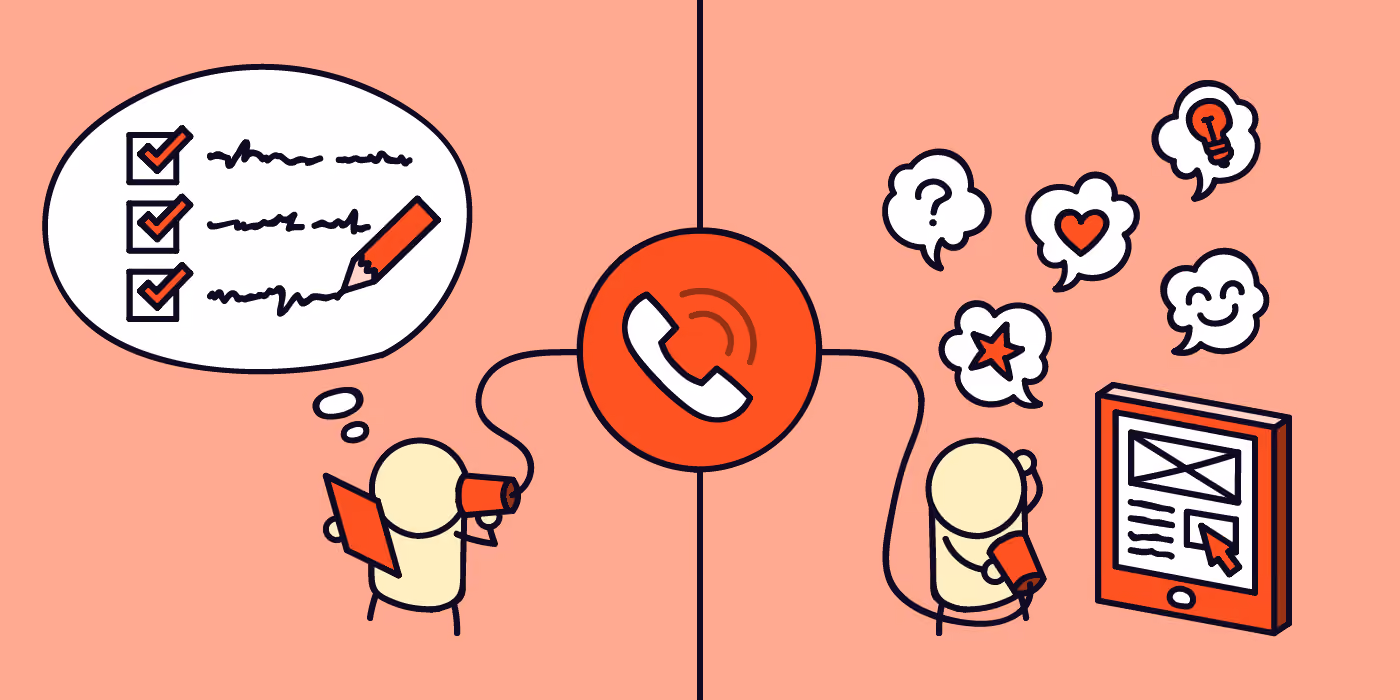 Header graphic for the article '8 tips for running user interviews over the phone'