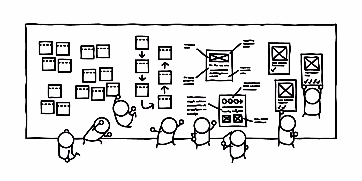 Header graphic for the article 'My journey running a design sprint'