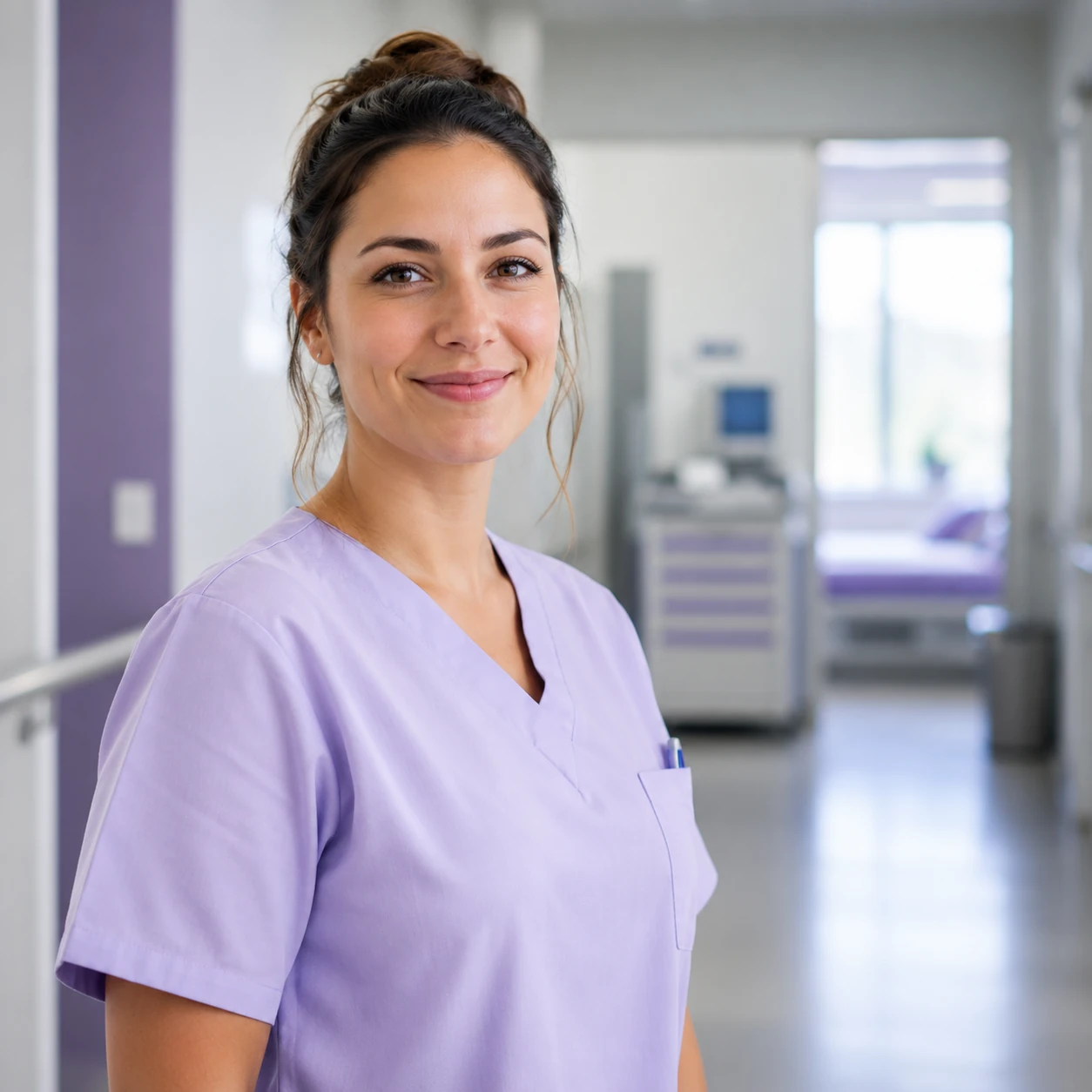 Pflegefachkraft bei der Betreuung eines Patienten im Krankenhaus