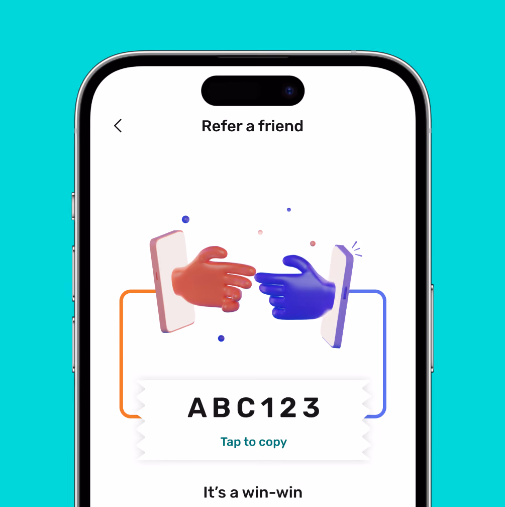 Walletii card activation step screen.