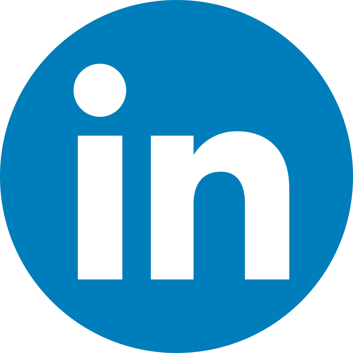 LinkedIn logo round, links to 3dmp LinkedIn page