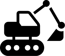 Digger excavator icon