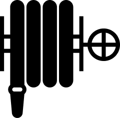 Rolled up hose icon