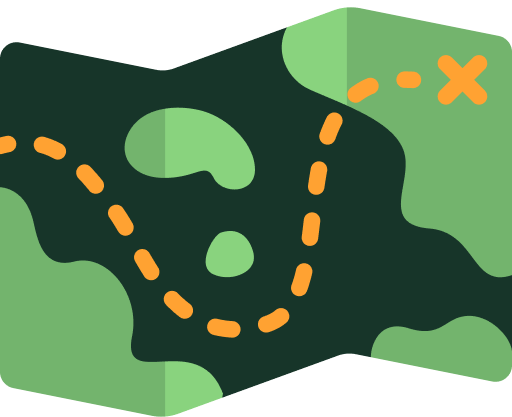 Map icon, signage and print media for campgrounds