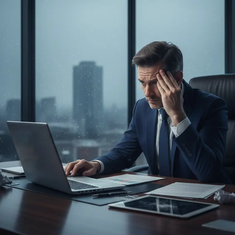 Frustrated business man.