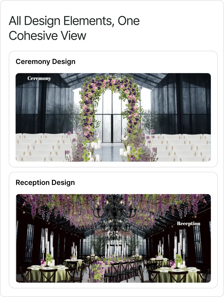 Floral Mockups for Ceremony and Reception
