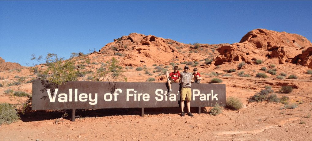 Valley of Fire State Park bright red Aztec sandstone formations