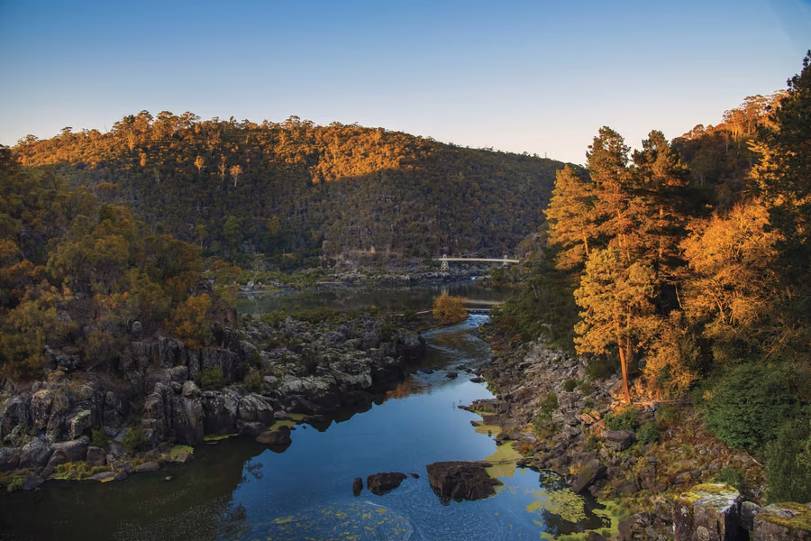Autumn colour along Cataract Gorge in Launceston