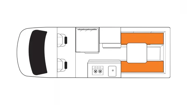 Britz HiTop day floor plan, Australia