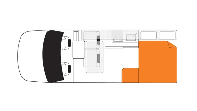Britz Voyager day floor plan, Australia