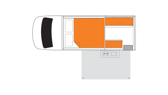 Britz Maverick 4WD floor plan, Australia