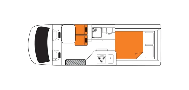 Britz Venturer night floor plan, New Zealand