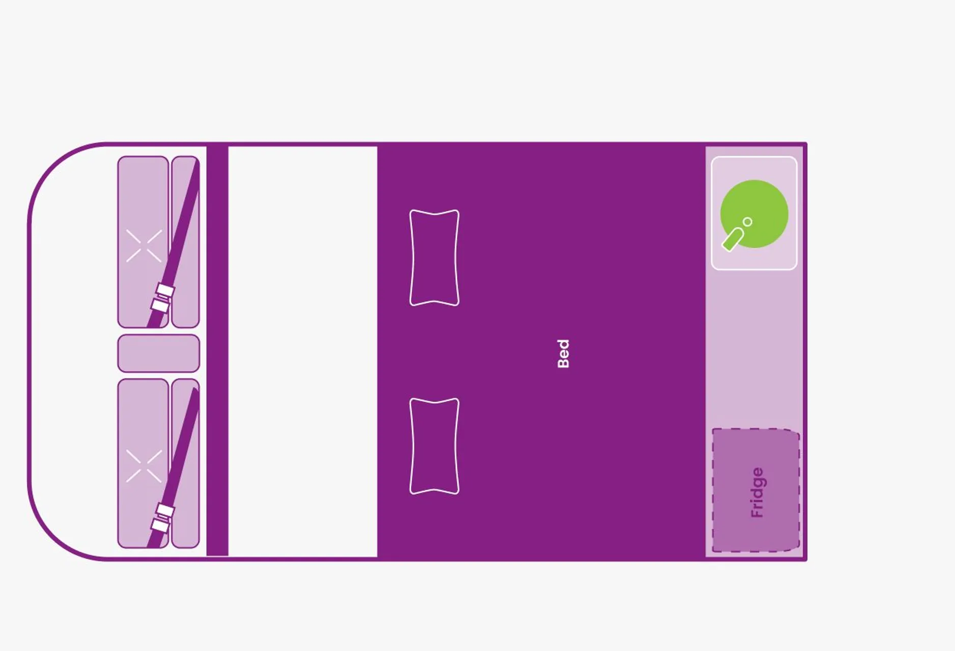 JUCY Coaster night floor plan, Australia