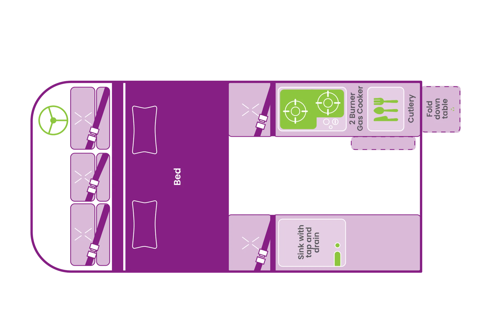 JUCY Condo night floor plan, Australia