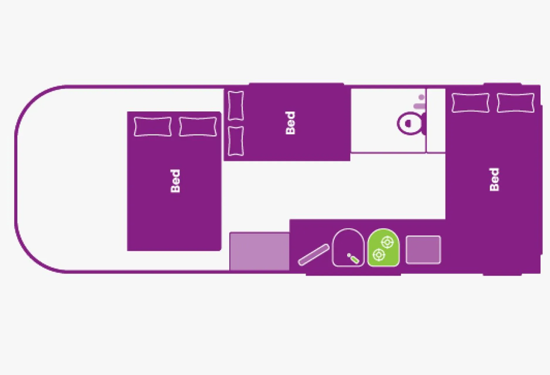 JUCY Chill'd Big Kahuna night floor plan, Australia