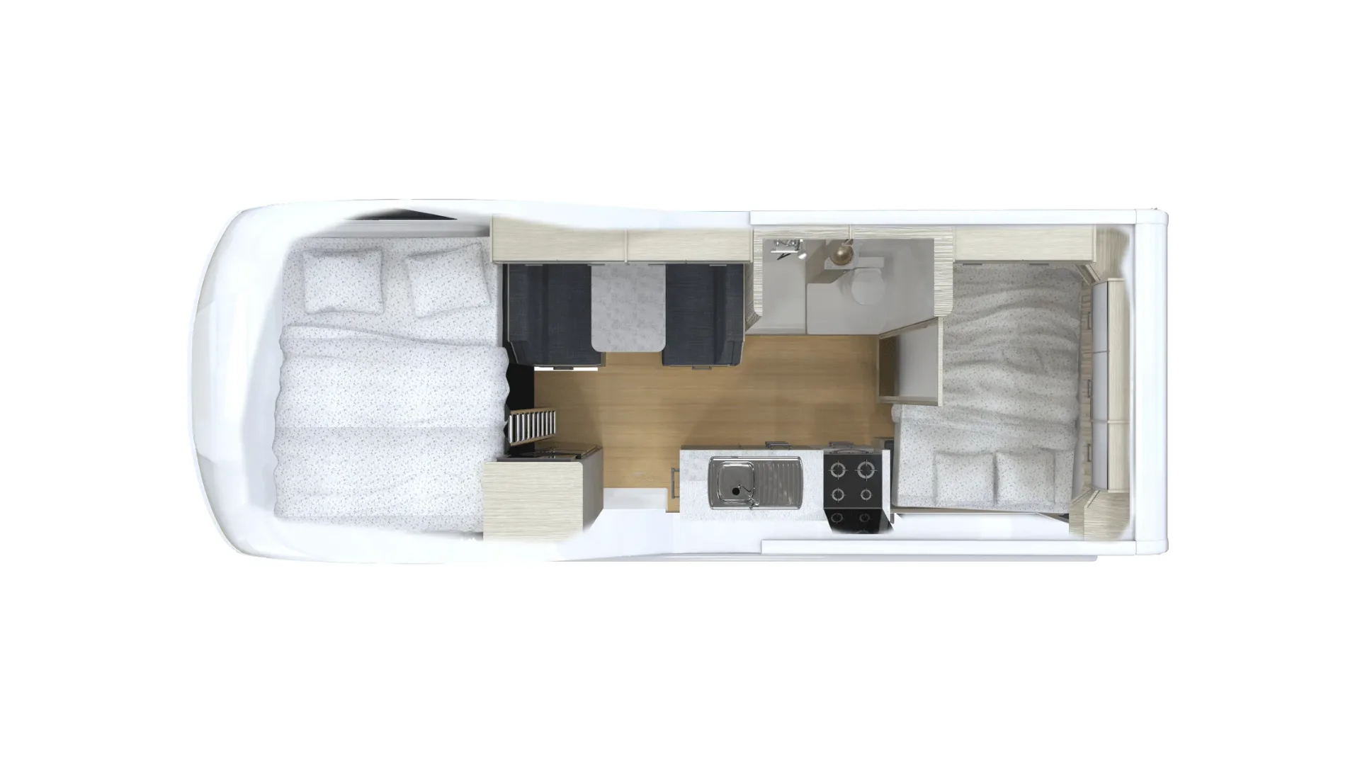 Cruisin 4 Berth Deluxe night floor plan, Australia