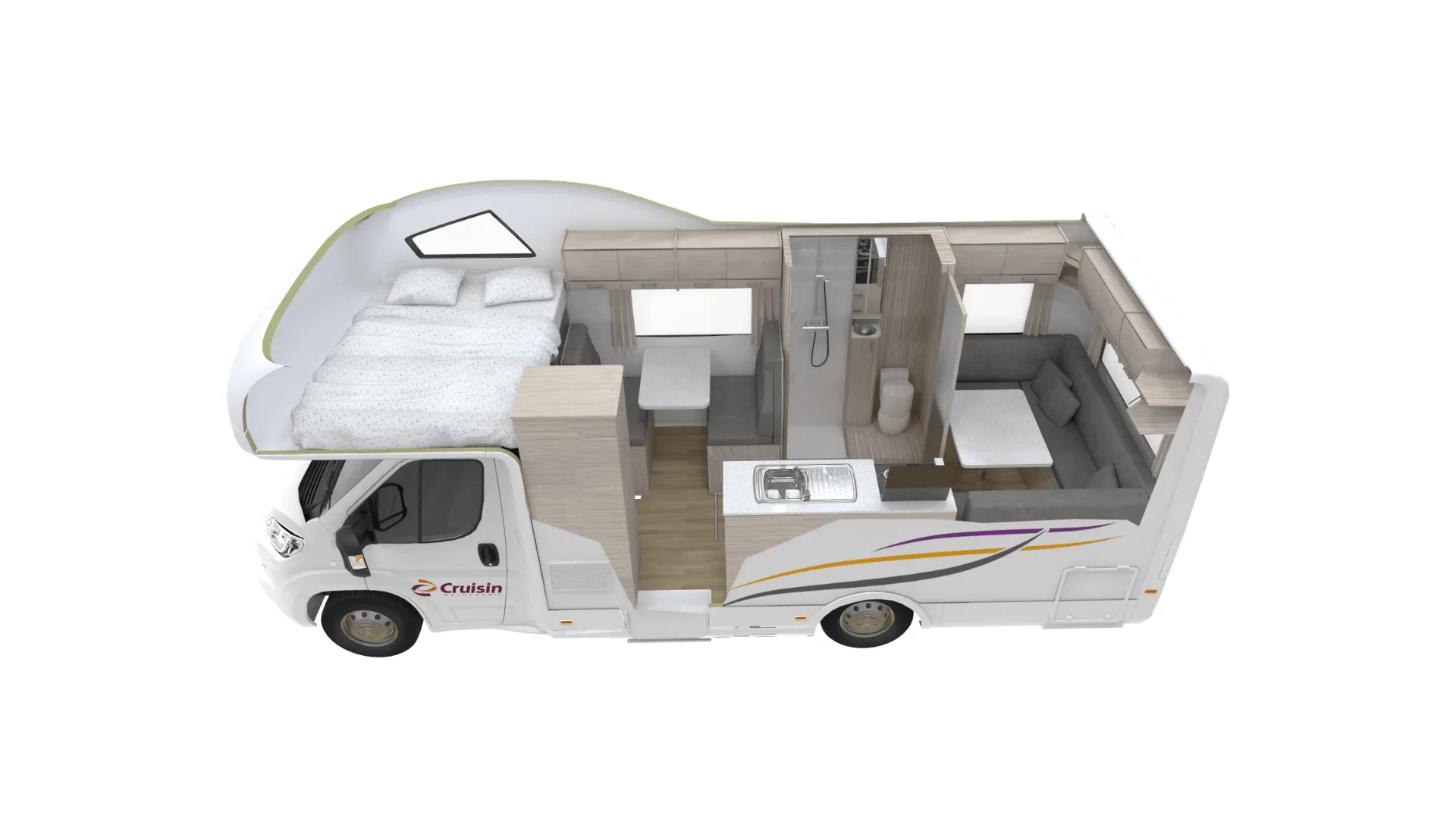Cruisin 6 Berth Discovery day floor plan, Australia
