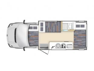 Star RV Polaris 6 night floor plan, Australia