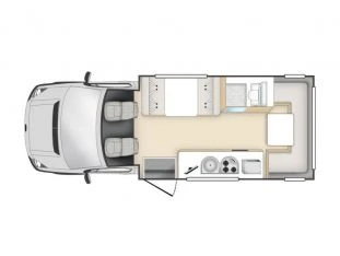 Star RV Polaris 6 day floor plan, Australia