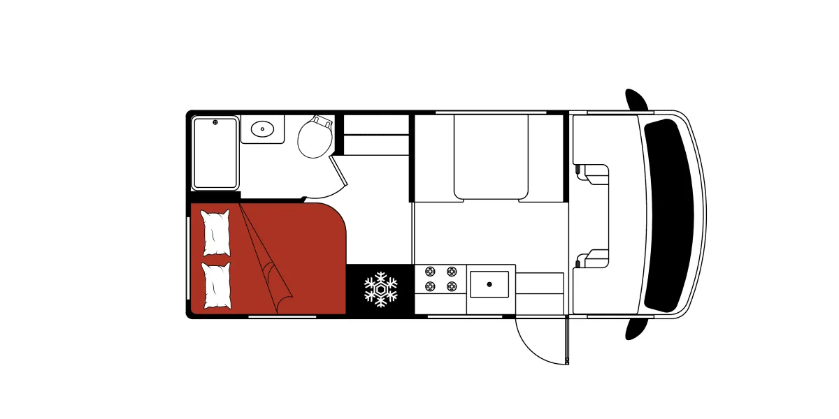El Monte Class C Small day floor plan, USA