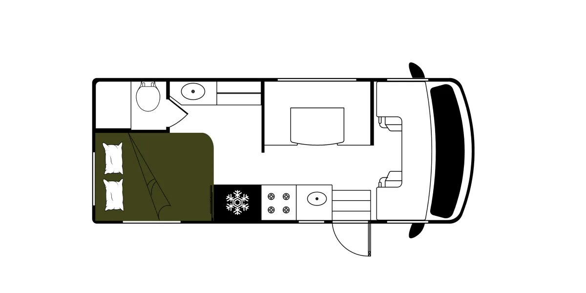Mighty Class C Medium day floor plan, USA