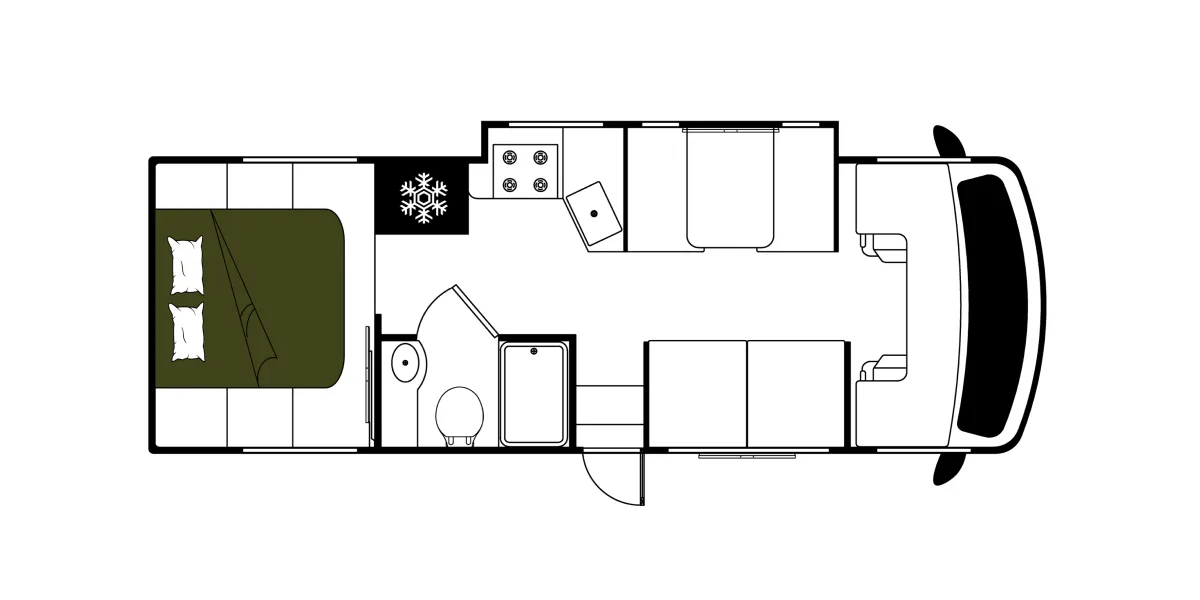 Mighty Class A day floor plan, USA