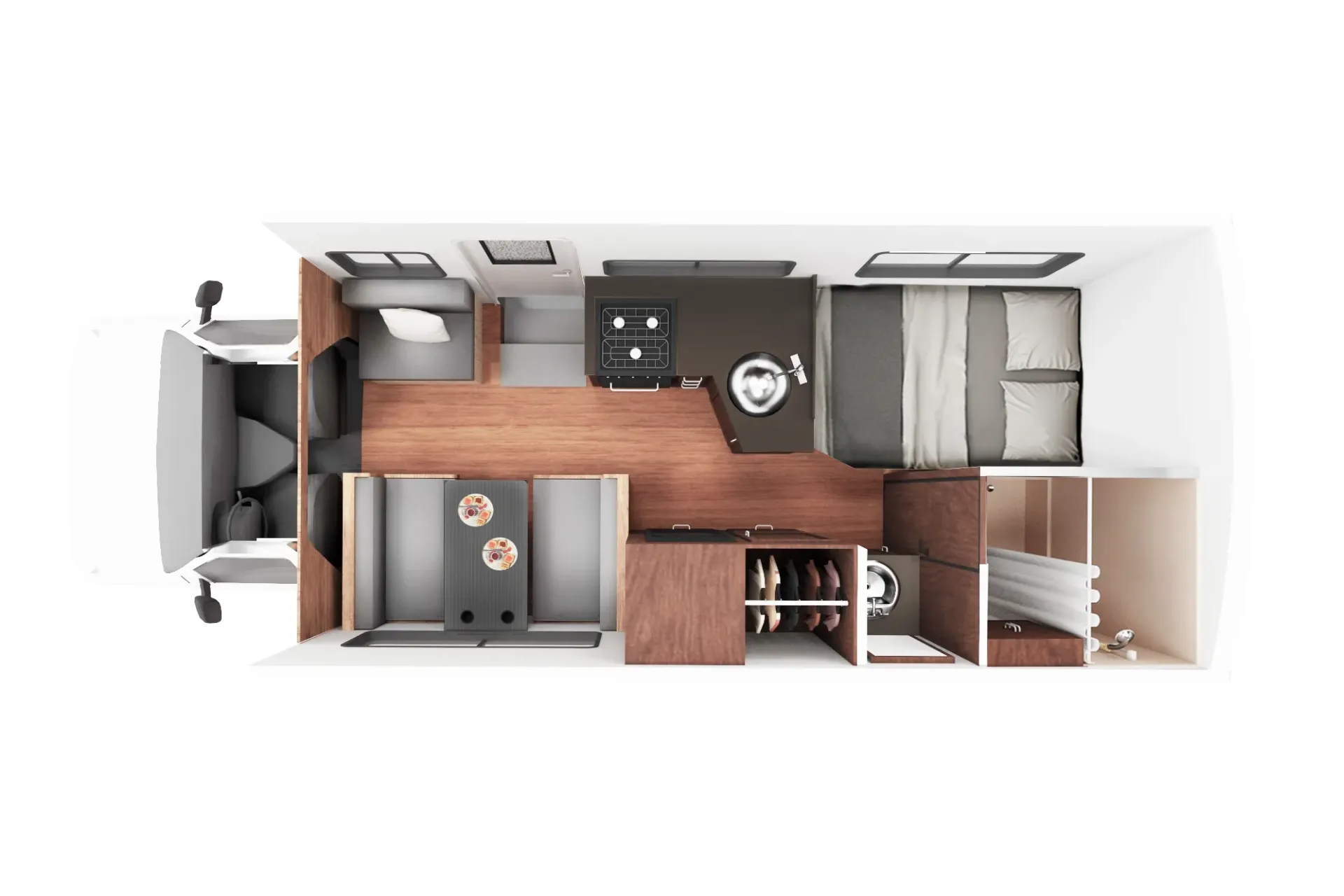 Cruise Canada Standard 25 ft (C25) day floor plan, Canada