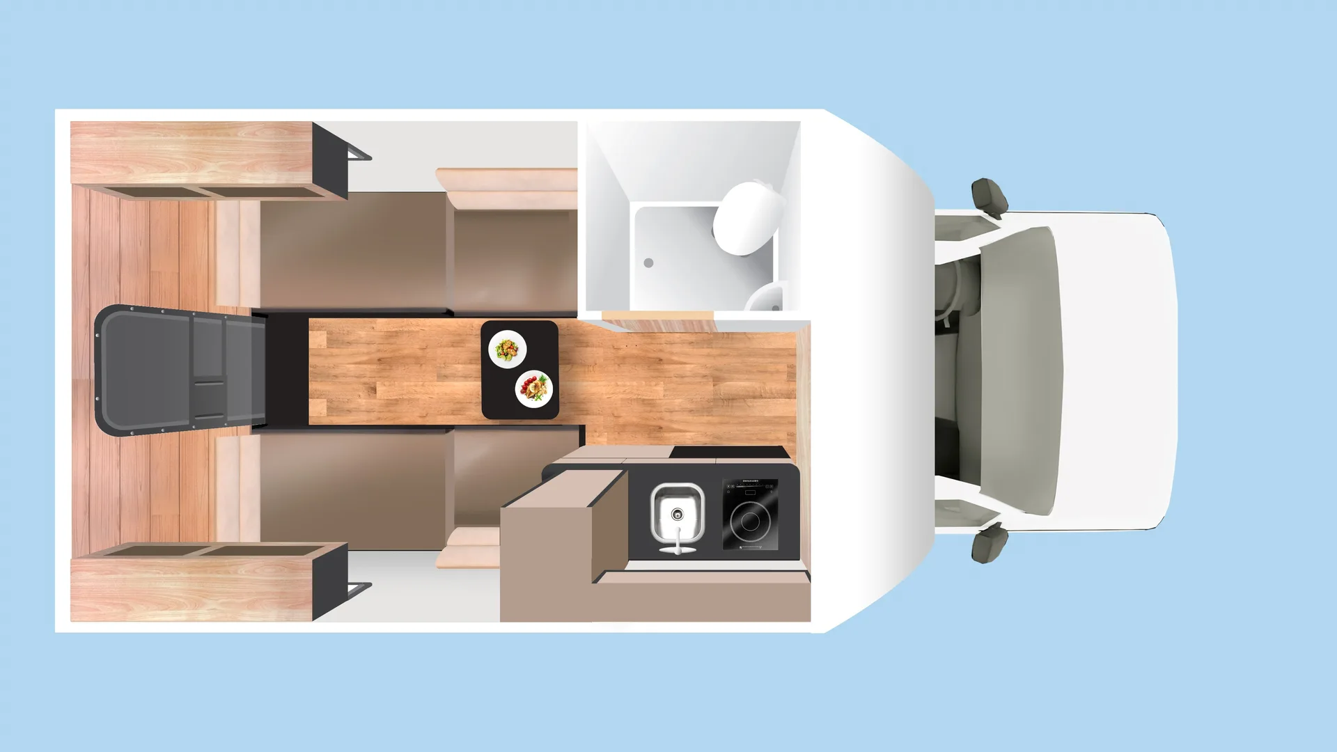 Cruise Canada Ultra Compact (C18) day floor plan, Canada