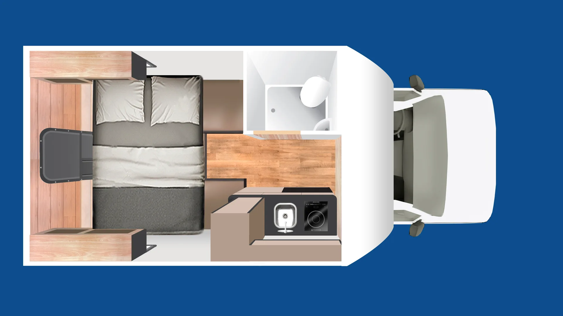 Cruise Canada Ultra Compact (C18) night floor plan, Canada