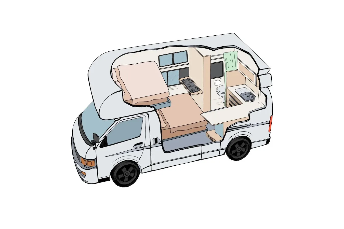 Waka Campa Explorer Neo night floor plan, New Zealand
