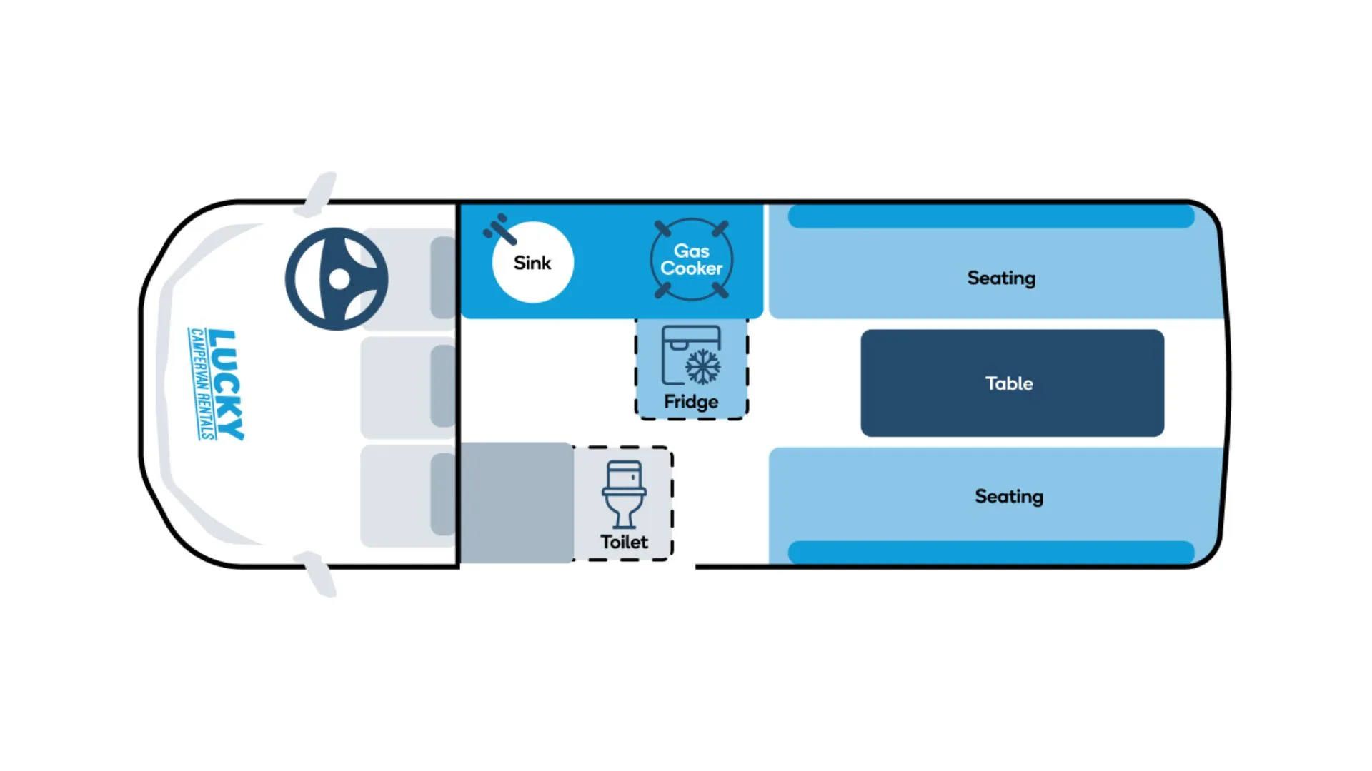 Lucky Roadie day floor plan, New Zealand