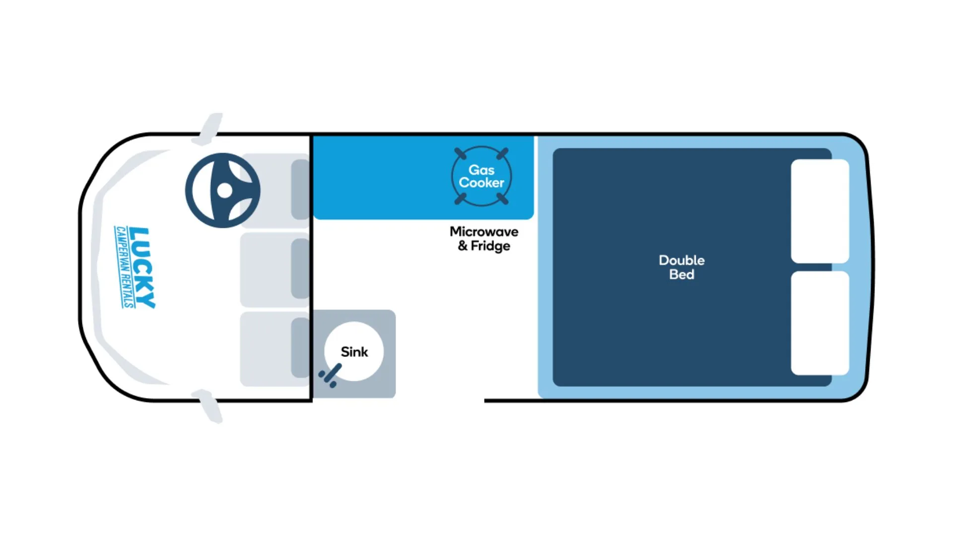 Lucky Roadie+ night floor plan, New Zealand