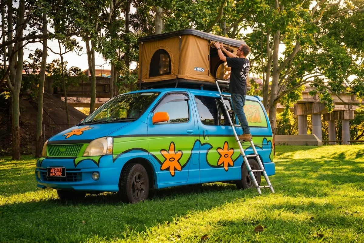 Campervan Village Mystery Machine 3 Rooftop Tent campervan in Australia